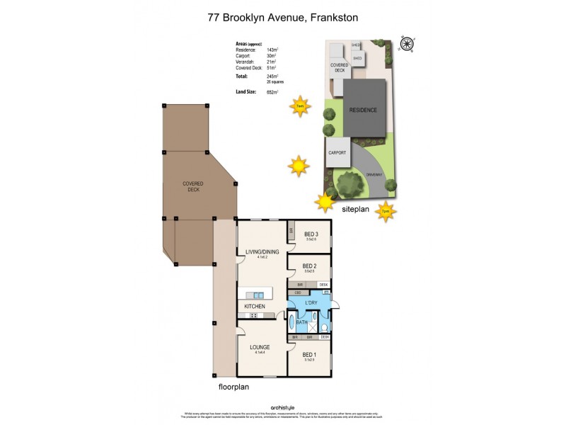 77 Brooklyn Avenue, Frankston VIC 3199 Floorplan