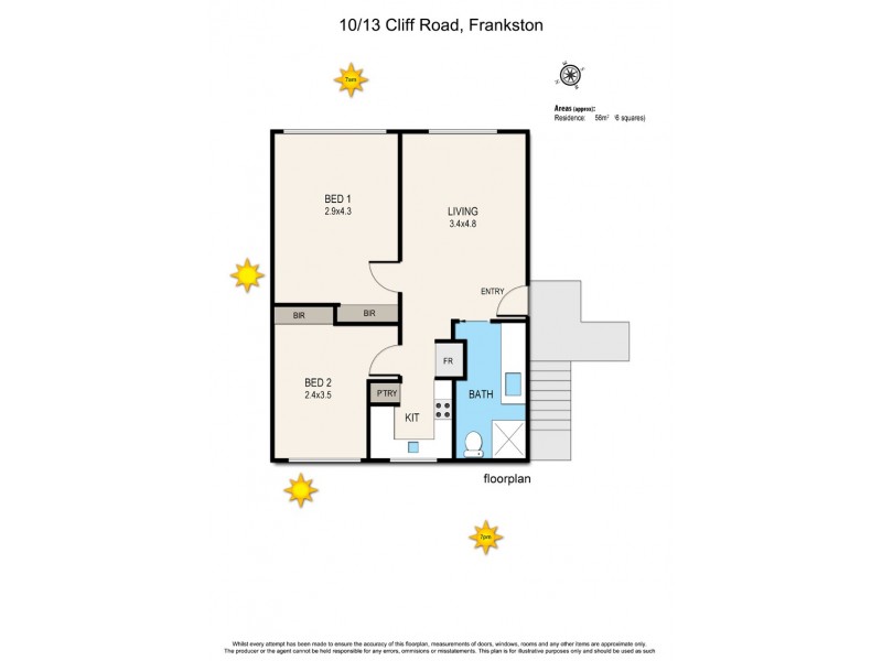 10/13 Cliff Road, Frankston VIC 3199 Floorplan