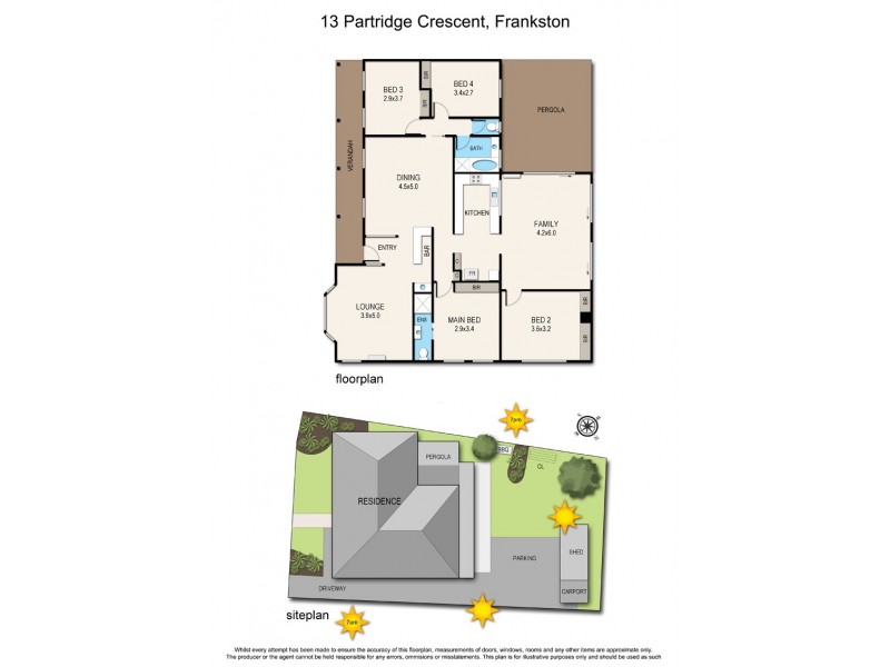 13 Partridge Crescent, Frankston VIC 3199 Floorplan