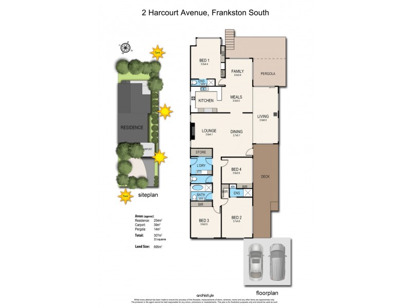 2 Harcourt Avenue, Frankston South VIC 3199 Floorplan