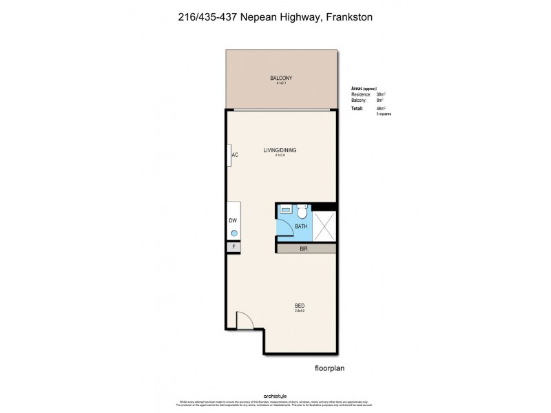 216/435 Nepean Highway, Frankston VIC 3199 Floorplan