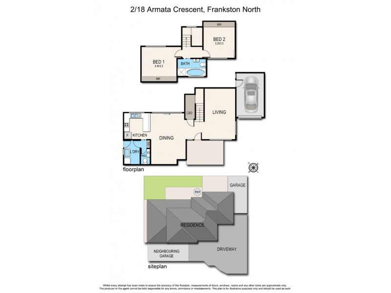 2/18 Armata Crescent, Frankston North VIC 3200 Floorplan