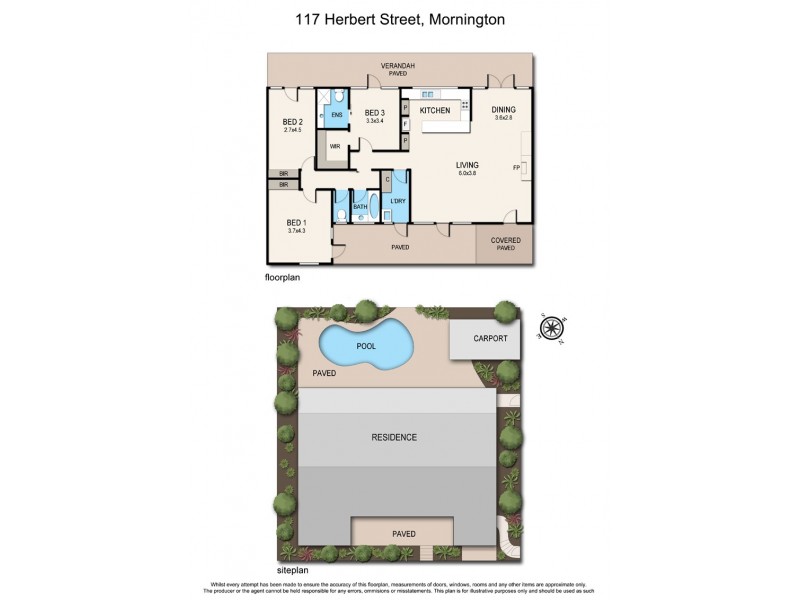 117 Herbert Street, Mornington VIC 3931 Floorplan