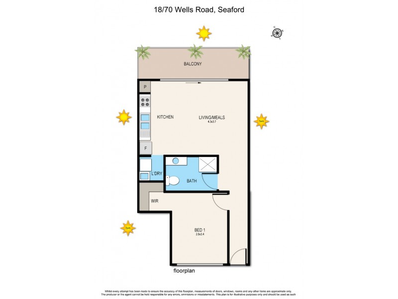 18/70 Wells Road, Seaford VIC 3198 Floorplan