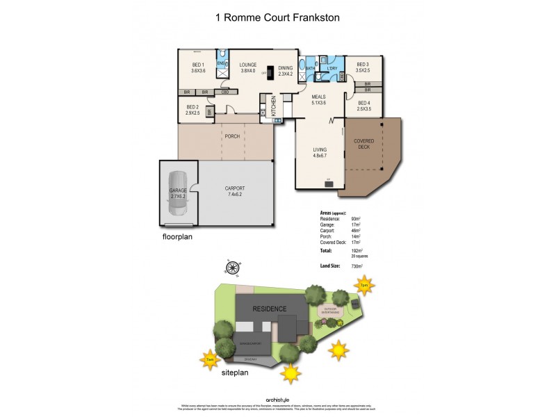 1 Romme Close, Frankston VIC 3199 Floorplan