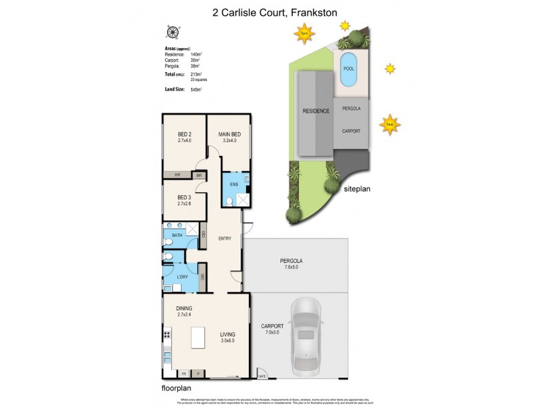 2 Carlisle Court, Frankston VIC 3199 Floorplan