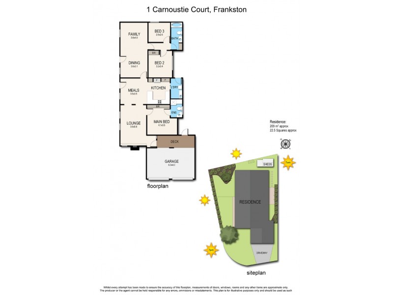 1 Carnoustie Court, Frankston VIC 3199 Floorplan