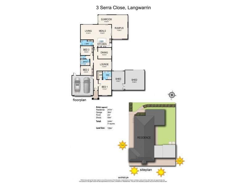 3 Serra Close, Langwarrin VIC 3910 Floorplan