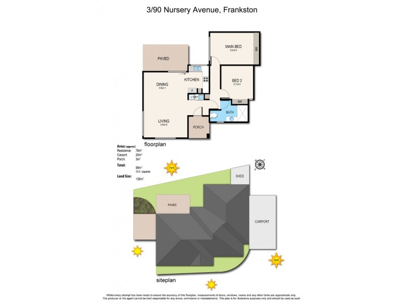 3/90 Nursery Avenue, Frankston VIC 3199 Floorplan