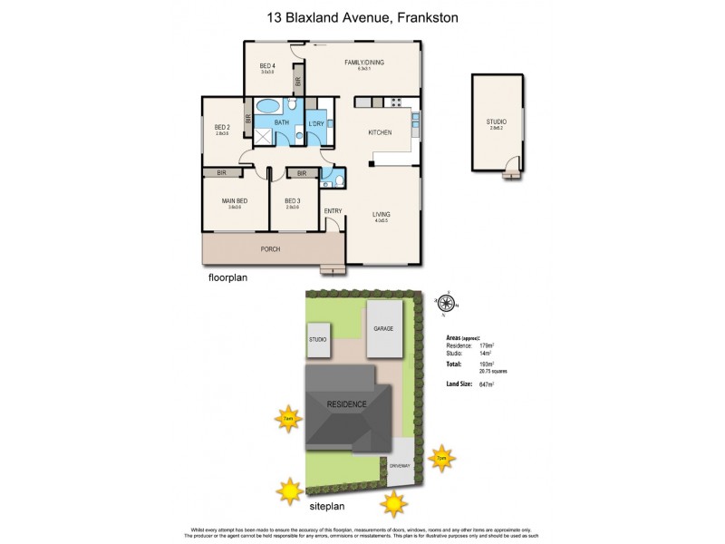 13 Blaxland Avenue, Frankston South VIC 3199 Floorplan