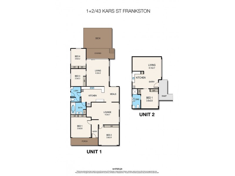 1+2/43 Kars Street, Frankston VIC 3199 Floorplan