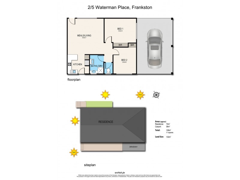 2/5 Waterman Place, Frankston VIC 3199 Floorplan