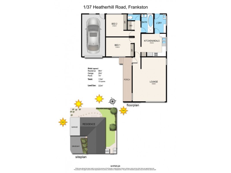 1/37 Heatherhill Road, Frankston VIC 3199 Floorplan