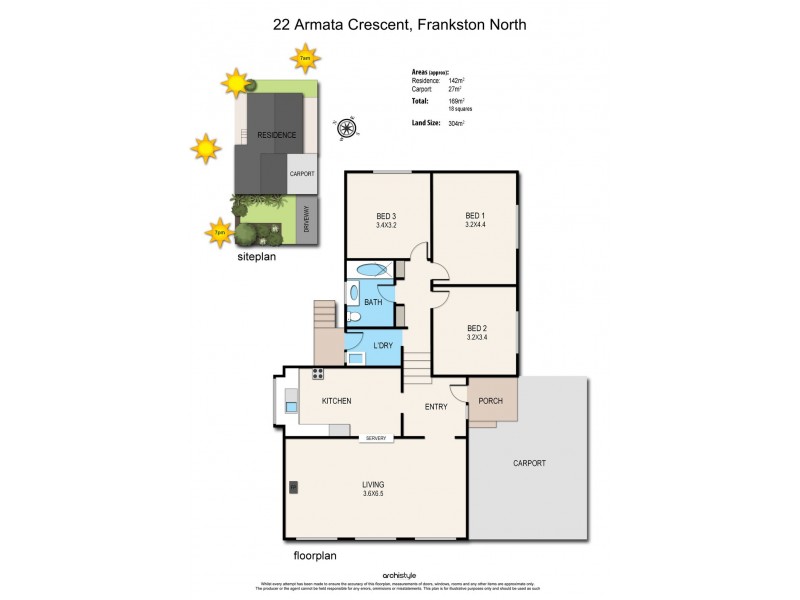 1/22 Armata Crescent, Frankston North VIC 3200 Floorplan