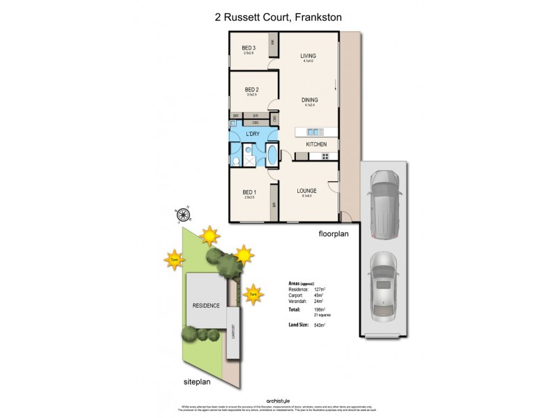 2 Russett Court, Frankston VIC 3199 Floorplan