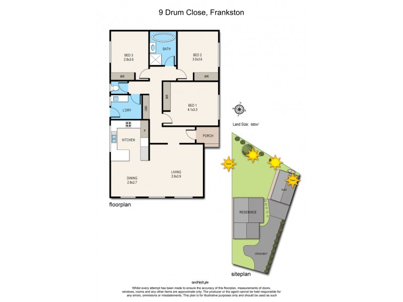 9 Drum Close, Frankston VIC 3199 Floorplan