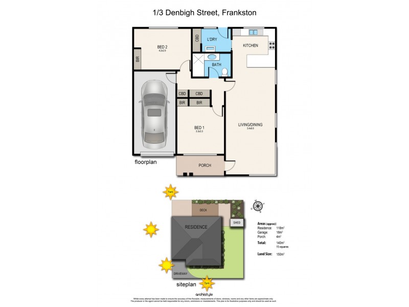 1/3 Denbigh Street, Frankston VIC 3199 Floorplan