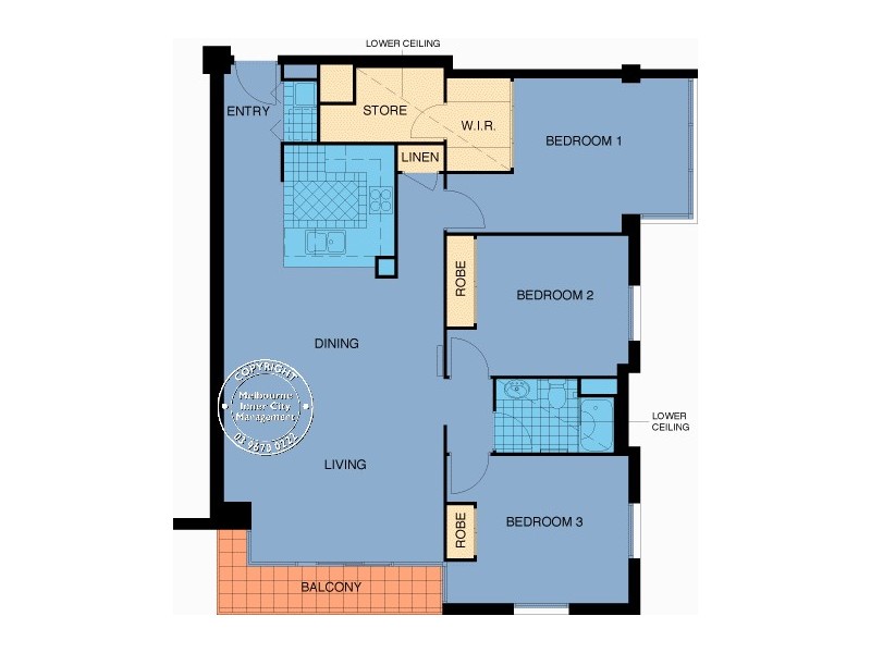147/79 Whiteman Street, Southbank VIC 3006 Floorplan