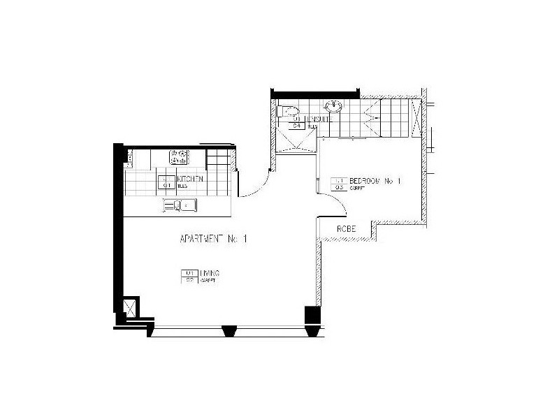 1301/270 King Street, Melbourne VIC 3000 Floorplan
