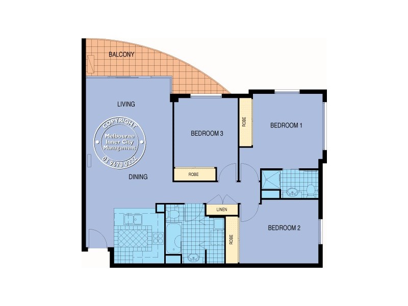 803/148 Wells Street, South Melbourne VIC 3205 Floorplan