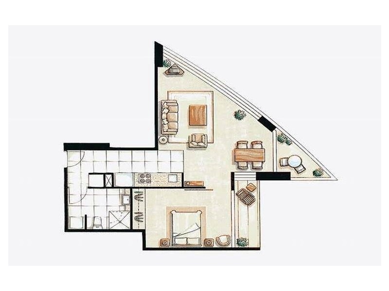 912/100 Harbour Esplanade, Docklands VIC 3008 Floorplan