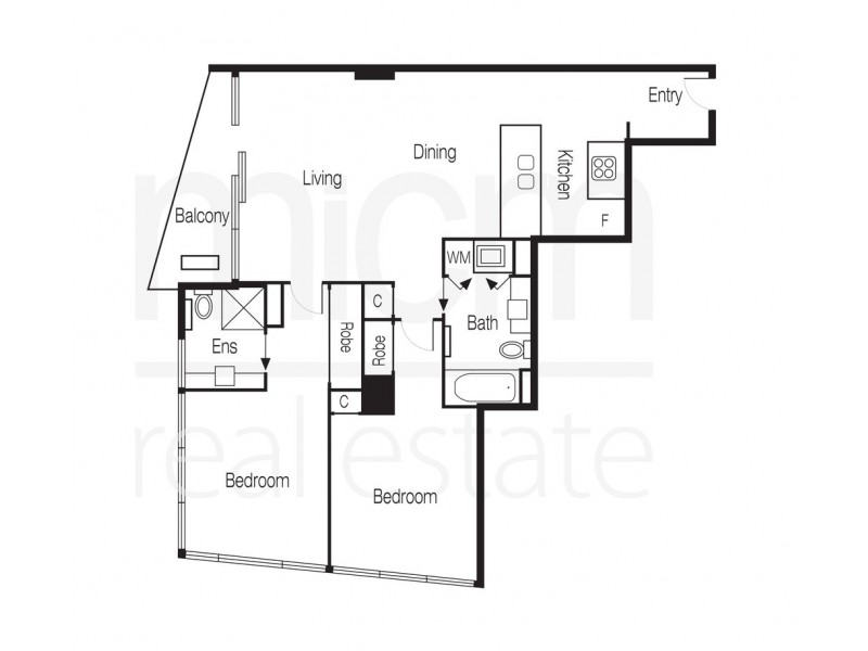 2708/180 City Road, Southbank VIC 3006 Floorplan