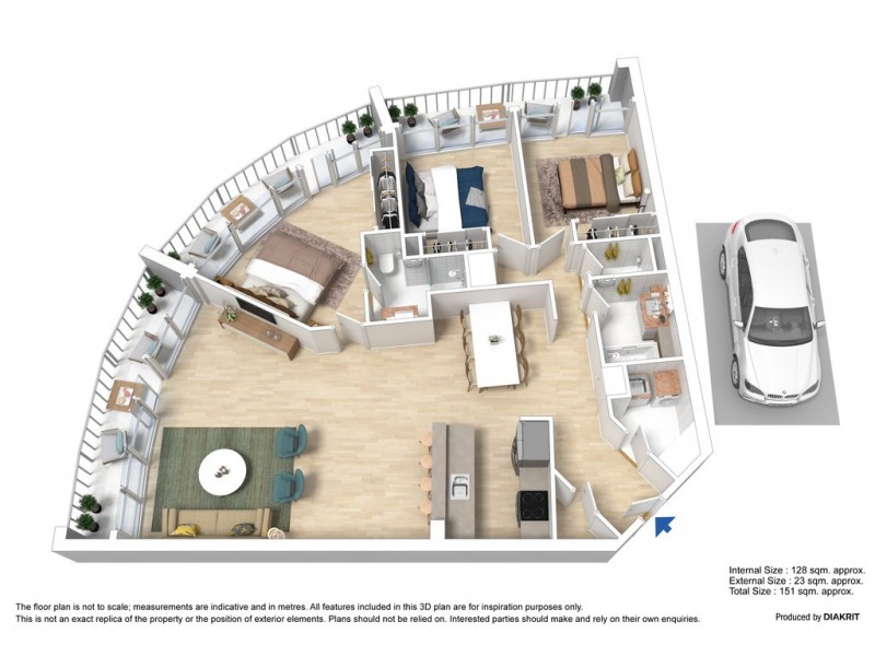 1101/83 Queensbridge Street, Southbank VIC 3006 Floorplan