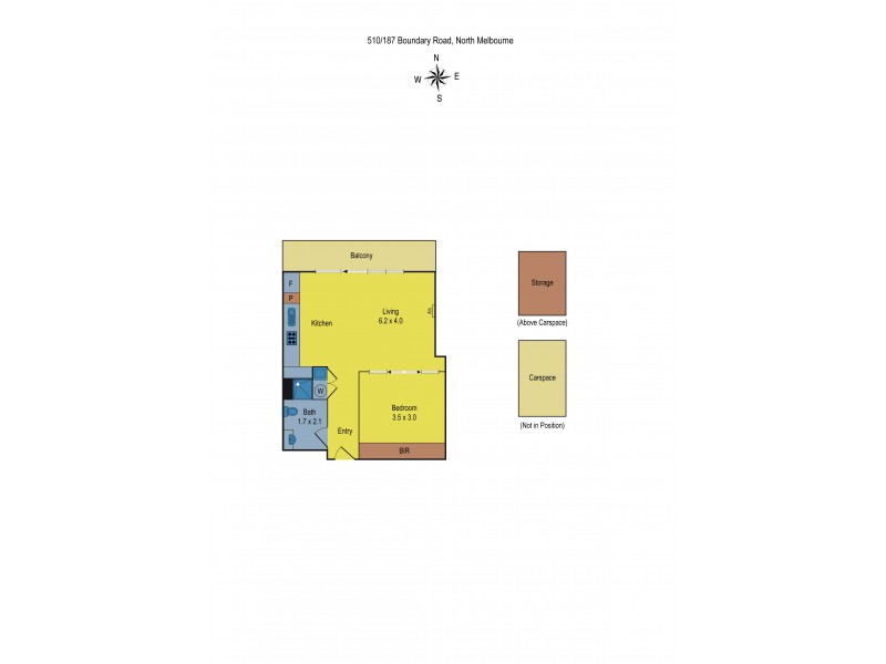 510/187 Boundary Road, North Melbourne VIC 3051 Floorplan