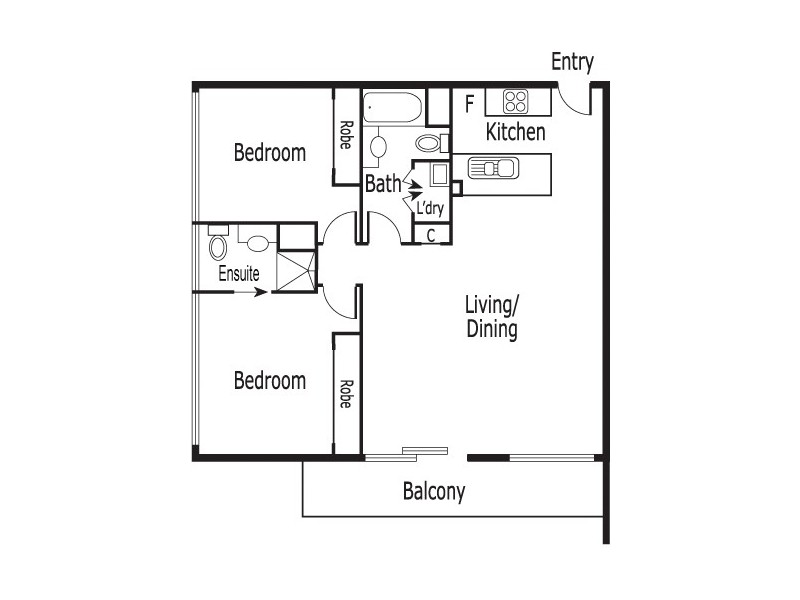 REF 12151/88 Kavanagh Street, Southbank VIC 3006 Floorplan