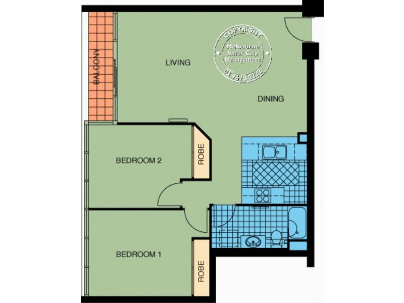REF 12197/38 Kavanagh Street, Southbank VIC 3006 Floorplan