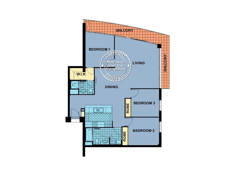 REF 12304/99 Whiteman Street, Southbank VIC 3006 Floorplan