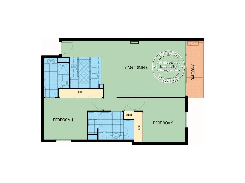 REF 01102/148 Wells Street, South Melbourne VIC 3205 Floorplan