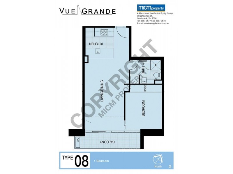 REF 01117/63 Whiteman Street, Southbank VIC 3006 Floorplan