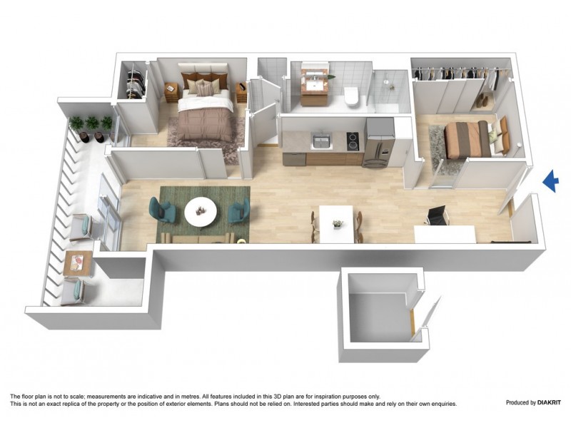 1720/199 William Street, Melbourne VIC 3000 Floorplan