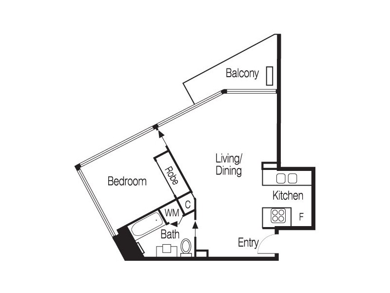 1611/180 City Road, Southbank VIC 3006 Floorplan