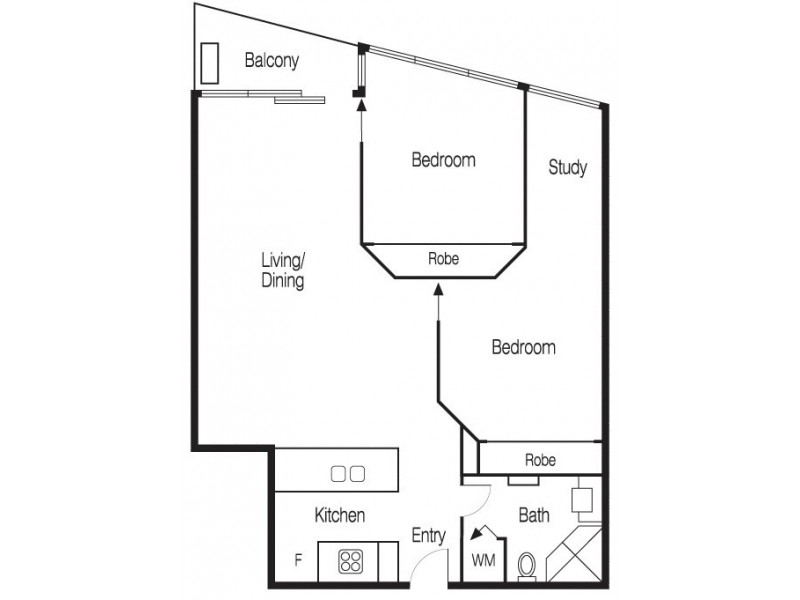 1112/180 City Road, Southbank VIC 3006 Floorplan