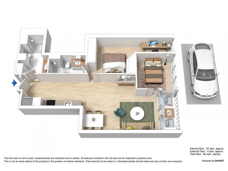 2312/151 City Road, Southbank VIC 3006 Floorplan