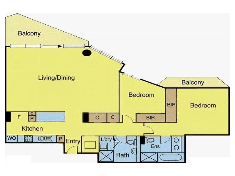 113/55 Victoria Harbour Promenade, Docklands VIC 3008 Floorplan