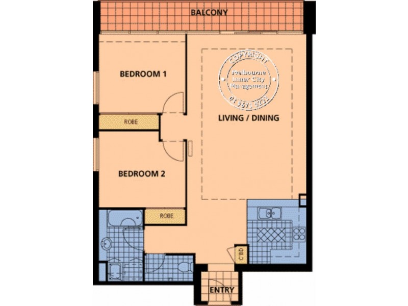 REF 090810/418 St Kilda Road, Melbourne VIC 3004 Floorplan