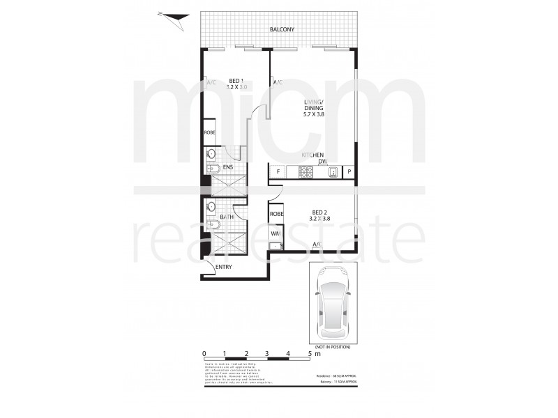 3405/350 William Street, Melbourne VIC 3000 Floorplan