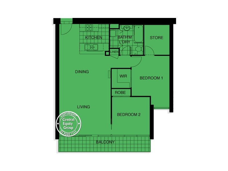 REF 091412/100 Kavanagh Street, Southbank VIC 3006 Floorplan