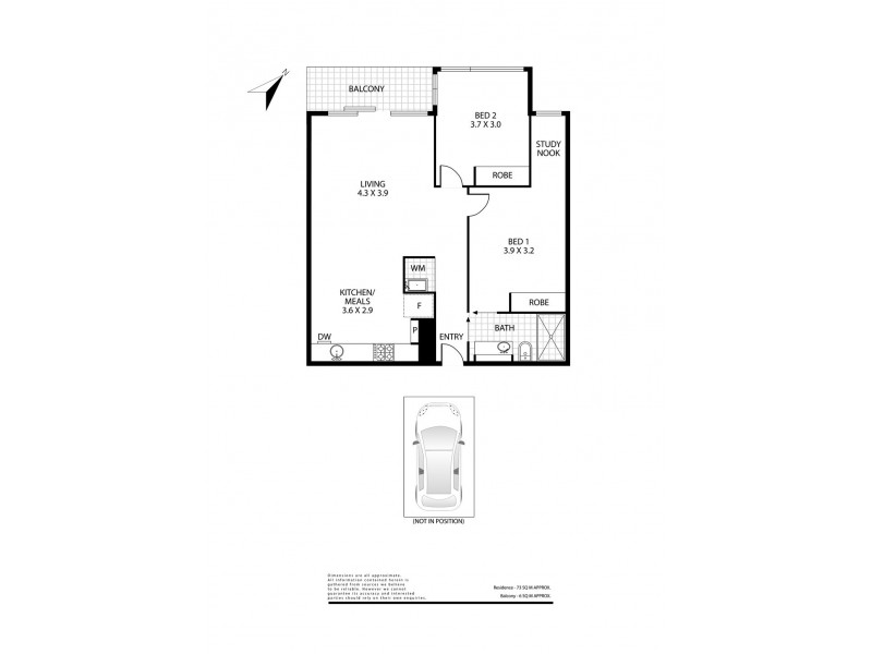 1705/22-24 Jane Bell Lane, Melbourne VIC 3000 Floorplan