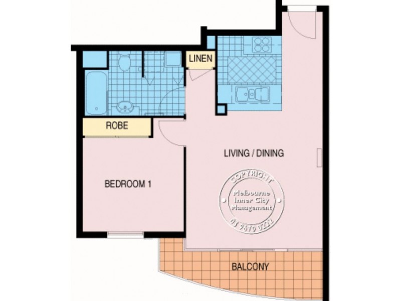 1009/28 Bank Street, South Melbourne VIC 3205 Floorplan