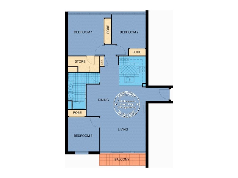C/416 St Kilda Road, Melbourne VIC 3004 Floorplan