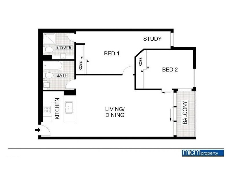 REF 241110/58 Jeffcott Street, West Melbourne VIC 3003 Floorplan