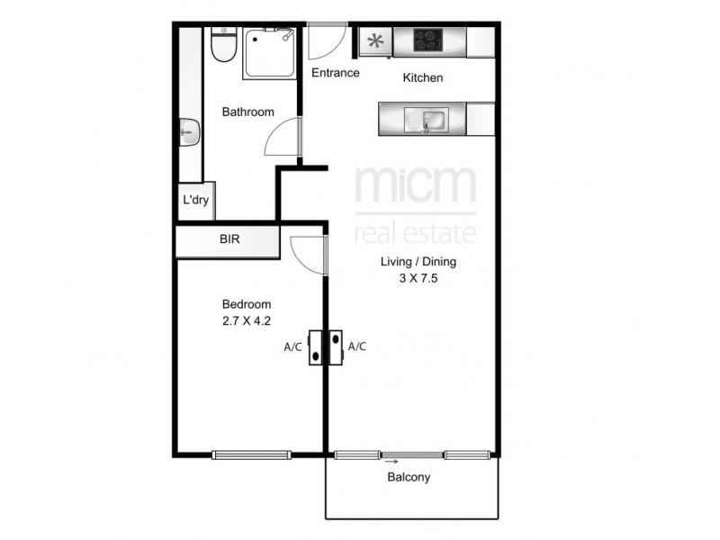 906/1 Bouverie Street, Carlton VIC 3053 Floorplan