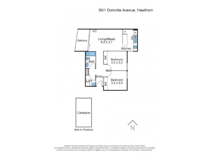 56/1 Domville Avenue, Hawthorn VIC 3122 Floorplan