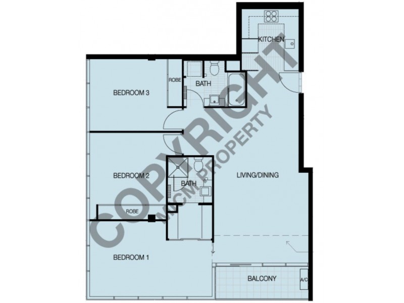 REF 122806/63 Whiteman Street, Southbank VIC 3006 Floorplan