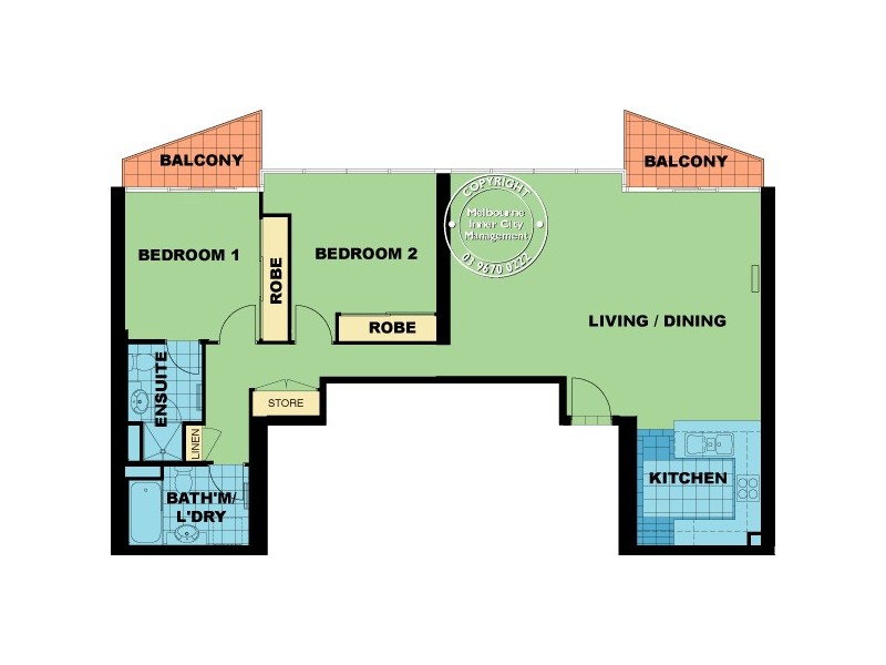 REF 012981/22 Kavanagh Street, Southbank VIC 3006 Floorplan
