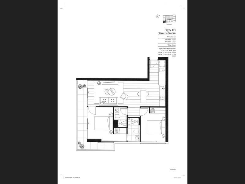 604/7 Claremont Street, South Yarra VIC 3141 Floorplan